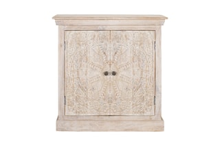 Buffet 2 portes en manguier - 90 x 90 x 40 cm
