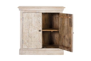 Buffet 2 portes en manguier - 90 x 90 x 40 cm