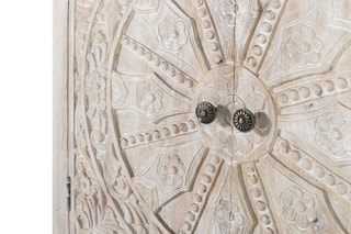 Buffet 2 portes en manguier - 90 x 90 x 40 cm