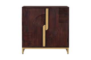 Buffet 2 portes en manguier - 90 x 90 x 43 cm