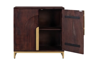 Buffet 2 portes en manguier - 90 x 90 x 43 cm