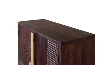 Buffet 2 portes en manguier - 90 x 90 x 43 cm