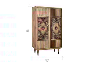 Buffet 2 portes en manguier - 150 x 90 x 43 cm