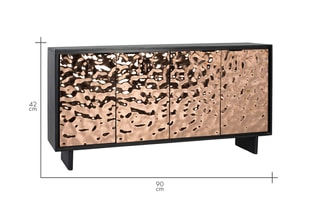 Buffet 4 portes en manguier - 175 x 90 x 42 cm
