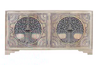 Buffet 4 portes en manguier - 180 x 90 x 40 cm
