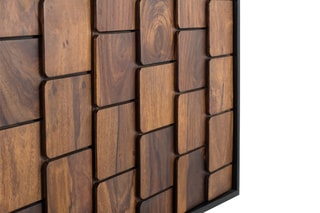 Buffet 4 portes en manguier et bois de sheesham - 212 x 75 x 40 cm