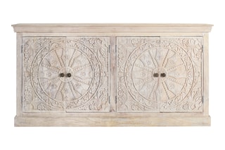 Buffet 4 portes en manguier - 180 x 40 x 90 cm