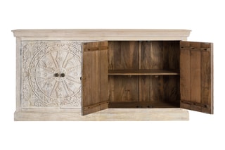 Buffet 4 portes en manguier - 180 x 40 x 90 cm