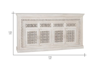 Buffet 4 portes - Blanc