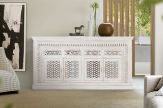 Buffet 4 portes - Blanc