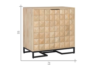 Buffet 2 portes en manguier - 75 x 76 x 40 cm
