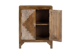 Buffet 2 portes en manguier massif - 69 x 85 x 40 cm