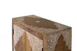 Buffet 2 portes en manguier massif - 69 x 85 x 40 cm