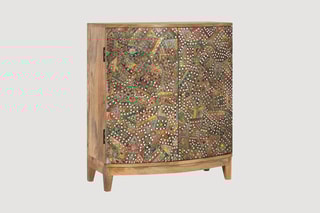 Buffet 2 portes en manguier - 66 x 77 x 32 cm