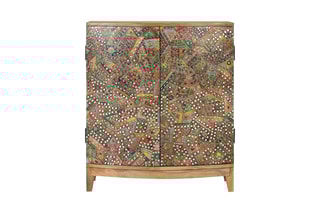 Buffet 2 portes en manguier - 66 x 77 x 32 cm