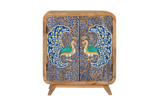 Buffet 2 portes en manguier massif - 66 x 77 x 33 cm