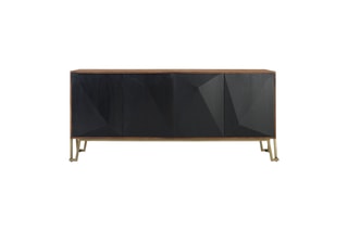 Buffet 4 portes en manguier - 80 x 180 x 46 cm