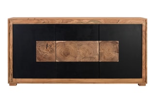Buffet 3 portes en manguier massif - 190 x 93 x 40 cm