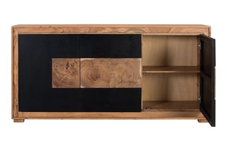 Buffet 3 portes en manguier massif - 190 x 93 x 40 cm