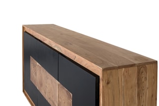 Buffet 3 portes en manguier massif - 190 x 93 x 40 cm