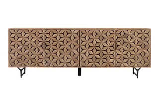 Buffet 4 portes en manguier - 220 x 76 x 40 cm