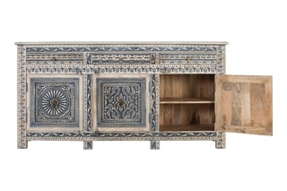 Buffet 3 portes en manguier - 190 x 96 x 44 cm
