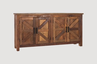 Buffet 4 portes en bois - 180 x 90 x 40 cm