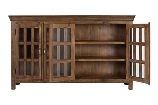 Buffet 4 portes en teck - 188 x 110 x 43 cm