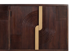 Buffet 4 portes en manguier massif - 175 x 80 x 42 cm