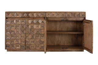Buffet 4 portes en manguier - 180 x 91 x 40 cm