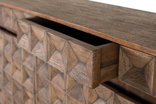 Buffet 4 portes en manguier - 180 x 91 x 40 cm