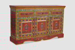 Buffet 3 portes 
Naturel et rouge