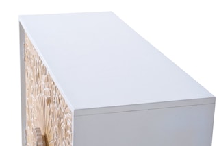 Buffet 2 portes - Naturel et blanc