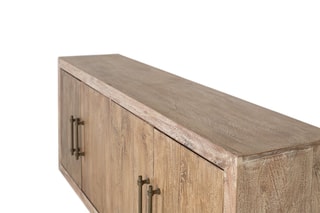 Buffet 4 portes en bois recyclé - 190 x 80 x 40 cm