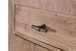 Buffet 2 portes en bois recyclé - 90 x 90 x 40 cm