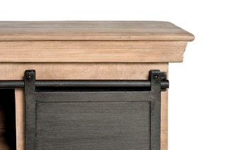 Buffet 2 portes - Naturel et noir