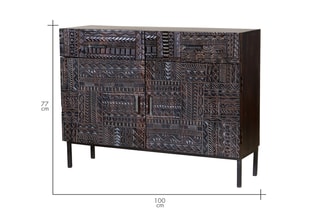 Buffet 2 portes - Noir