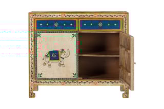 Buffet 2 portes 2 tiroirs - Naturel