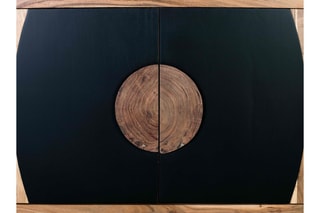 Buffet 2 portes - Naturel et noir