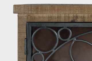 Buffet 4 portes - Naturel et noir