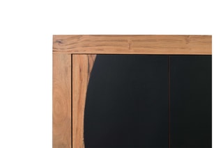 Buffet 4 portes - Naturel et noir