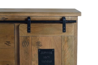 Buffet 2 portes - Naturel et noir