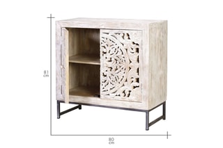 Buffet 2 portes - Blanc vieilli