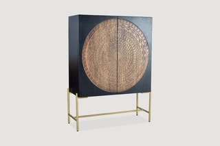 Buffet 2 portes - 
Noir et naturel