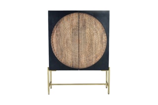 Buffet 2 portes - 
Noir et naturel