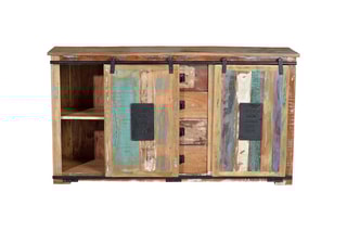 Buffet 2 portes - Naturel et noir