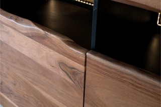 Buffet 3 portes - Naturel et noir