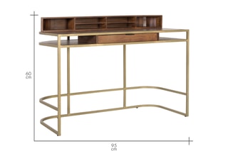 Bureau en manguier - 130 x 95 x 60 cm