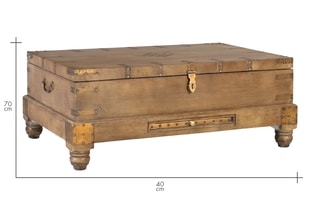 Table basse en manguier massif - 105 x 40 x 70 cm