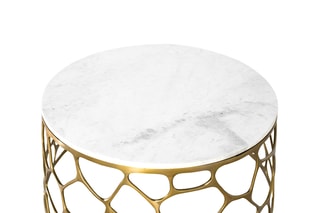 Table basse en marbre - 90 x 44 x 90 cm